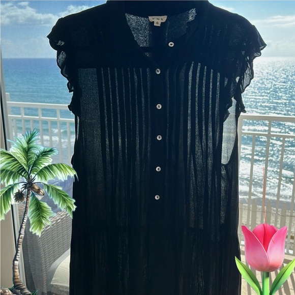 POL Dresses & Skirts - NWOT POL Black half Button-Up front dress